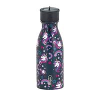 Tandem Botella Térmica 350ml, BLUE UNICORN Acero Inoxidable, Doble Pared, Sin BPA, Antigoteo, Mantiene Frío 24h, Calor 12h
