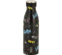 Tandem Botella Térmica 500ml London, Acero Inoxidable Sin BPA, Doble Pared Antigoteo, Negro Rojo Amarillo Azul