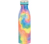 Tandem Botella Térmica 500ml, TIEDYE BLUE Acero Inoxidable, Doble Pared, Sin BPA, Antigoteo, Mantiene Frío 24h, Calor 12h