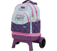 TANDEM Carro Compact Desmontable con Mochila, Ruedas Grandes y Silenciosas, 35L, 5 Compartimentos, Tirantes Ergonómicos, Bolsillo Lateral para Botella, Asa Acolchada Superior, Colección Positive