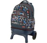 TANDEM Carro Compact Premium Desmontable, Mochila con Carro Escolar Resistente, 35L, 5 Compartimentos, Ruedas Grandes y Silenciosas, Tirantes Ergonómicos, Asa Acolchada, Colección Color Street