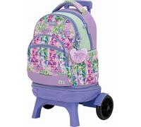 TANDEM Carro Escolar Desmontable con Mochila, 35L, Ruedas Grandes y Silenciosas, 5 Compartimentos, Tirantes Ergonómicos, Bolsillo Lateral para Botella, Asa Acolchada Superior, Colección Kway