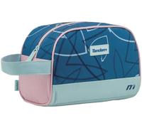 Tandem Neceser de Viaje Compacto isotermo Adaptable, Azul Marino Rosa Celeste, 4 L, Compartimento Principal Cremallera Superior, Asas Lateral y Trasera