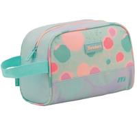 Tandem Neceser de Viaje isotermo Adaptable, Compartimento Superior con Cremallera y Asas Laterales, Compacto para Mochila o Maleta, 4 L, Verde Pastel/Celeste/Rosa