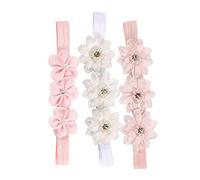 Tandilla de diada de recién nacidos para niñas Baby Girl Baby Flower Pearls Baby Band Band Accesorios para el cabello para recién nacidos Niños 3 PCS