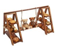 TaNeHaKi Bandeja de madera para servir de 3 pisos, soporte para cupcakes, soporte para tartas para bodas, aniversarios, fiestas de cumpleaños