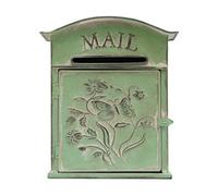 TaNeHaKi Buzon Vintage Buzon Verde Antiguo Buzon Retro Antiguo Buzon De Pared Buzon Verde Para Montaje En Pared Buzon Con Cerradura Vintage Buzones De Exterior