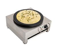 TaNeHaKi Sartén antiadherente para tortitas, 40 cm | Pancake Maker - Máquina eléctrica para hacer crepes (50 - 300 ºC, con espátula de madera)