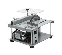 TaNeHaKi Sierra de mesa portátil, sierra de banco de carpintería, sierra de mesa multifuncional ajustable con 7 velocidades de alimentación y 4 cuchillas