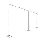 TaNeHaKi Soporte de fondo ajustable, marco de cortina con base de acero para fotografía, boda, 3 x 6 m