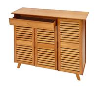 TaNeHaKi Zapatero de 4 pisos, organizador de zapatos con puertas, capacidad de carga 100 kg, zapatero