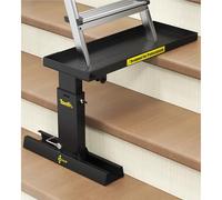 Tanfix Extensor de escalera plegable Pro resistente, diseño de material de acero de alta resistencia, con alfombrilla antideslizante, rango de altura ajustable de 11.4 a 18 pulgadas