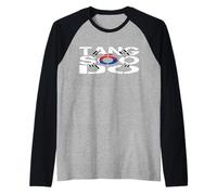 Tang Soo Do bandera coreana colores Camiseta Manga Raglan