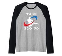 Tang Soo Do bandera coreana colores Camiseta Manga Raglan