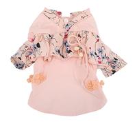 Tang Suit Doss Dog Estilo Chino Elegante Cheongsam Satin Disfraz de s pequeños Pet Pet Fiesta de Boda aplicable (L)