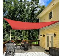 TANG Sunshades Depot 12' x 12' Sun Shade Sail Square Permeable Curved Edge Canopy Red Custom Commercial Grade Standard