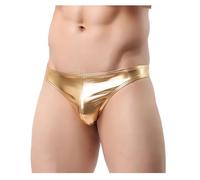 Tanga brillante para hombres, tanga T-back de baja altura de liquidez, bolsa de bulto sexy g string tanga jocksttrap, brillante para hombres debajo de las bragas para ropa club fiesta rave dancewear