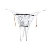 Tanga de Encaje Mujer Malla Transparente Lencería Costuras Bragas Transpirables Cómodas Misteriosa Elástica Y Transpirable n1