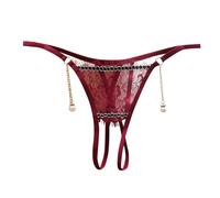 Tanga de Encaje Mujer Malla Transparente Lencería Costuras Bragas Transpirables Cómodas Misteriosa Elástica Y Transpirable n1