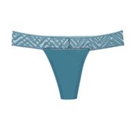 Tanga de Encaje para El Período Ropa Interior para Mujer Tangas de algodón a Prueba de Fugas Braguita absorbente Tanga Menstrual Parte Inferior de Bikini azul 4Xl