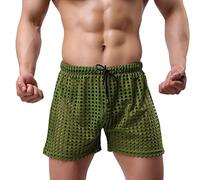 Tanga de malla para hombre tanga sexy calzoncillos gay, ropa interior cómoda, tanga masculina, transpirable, de baja estría, bragas eróticas, alta libertad de movimiento para deporte 2025, verde, S