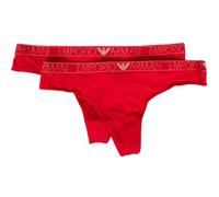 Tanga de mujer EMPORIO ARMANI Tanga de 2 piezas de algodón elástico visible artí