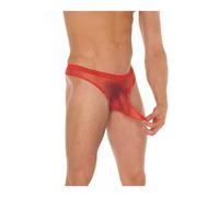 Tanga de rejilla semitransparente 2 - Rojo