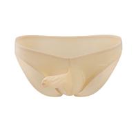 Tanga de seda de hielo para hombre, mini ropa interior, color puro, pantalones cómodos, transpirables, de micromalla, tanga abultada, nariz de elefante, tanga hueca, calzoncillos traviesos, cintura