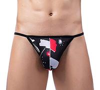 Tanga de Tanga Hombres Sexy Ropa Interior Gay Cómodo Cuerdas Masculinas Calzoncillos Eróticos Espalda Braga Suave y Transpirable Ropa Interior Deportiva para Deportes y Vida Diaria 2025, Negro , L