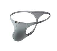 Tanga de tanga para hombre, ropa interior sexy para hombre, tanga, deporte, tanga, tanga, ropa interior, erótica, baja, bragas en T, espalda baja, bragas elásticas, hipster, O gris., L