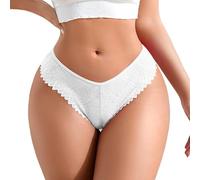 Tanga Divertido Mujer - Lencería Sexy para El Hogar Ropa Interior para Relajarse Conjunto De Braguitas con Espalda En T Ideal para Todas Las Estaciones Ideal para Tardes Y Citas Nocturnas (White XL)