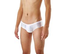 Tanga para hombre Bale Hombres Ropa Interior Gay Cómodo Tangas Masculinas Calzoncillos eróticos Transpirables Baja Libertad de Movimiento para Diario o Deporte 2025, Blanco, L