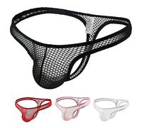 Tanga para hombre Bale Sexy Ropa Interior Gay Cómodo Tangas Masculinas Calzoncillos eróticos Suave y Transpirable Libertad de Movimiento para Diario o Deporte 2025, Negro , L