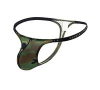 Tanga para hombre, ropa interior sexy para hombre, tanga, calzoncillos en T, ropa interior deportiva, ropa interior transpirable, mini tangas, bikini, Verde militar., XL