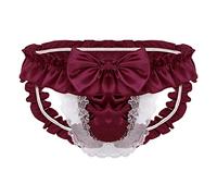 Tanga para hombre, tanga de algodón, calzoncillos para hombre, calzoncillos tipo suspensorio, ropa interior para hombre, tanga de microcuerda, tanga ajustada, ropa interior, mini bragas, burdeos, XL