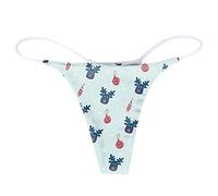 Tanga para mujer con espalda en T de cintura baja, de algodón, para un diseño seductor sin costuras como ropa interior de bikini, verde menta, M