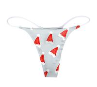 Tanga para mujer con espalda en T de cintura baja, de algodón, para un diseño seductor sin costuras como ropa interior de bikini, gris, S