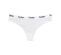 Tanga para mujer, de cintura alta, ropa interior de malla, cómoda tanga de encaje para mujer, Blanco, M