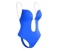 Tanga sin Costuras con Escote en U y Espalda Descubierta, lencería Moldeadora para Mujer, Sujetador Invisible Debajo del Vestido, Moldeador Corporal (Color: Azul Rey, Talla: M/Mediana) (Azul Rey, Tal