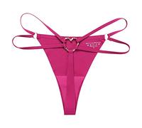 Tanga sin Costuras para Mujer, Anillo de Metal, Pure Desire, Sexy, para Chica, Pantalones, Talla Grande, algodón, Ropa Interior Transpirable Body Mujer Vestir Vestido De (Watermelon Red, XL)