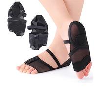 Tangas de baile para pies, antideslizantes, para bailes de ballet, almohadillas de agarre para patas, zapatos líricos para mujeres, alivio del dolor de pies para yoga, ballet, pilates (L, negro)