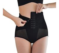 Tangas lgodon Mujer Pack Body Shaping Thin Breasted Ladies Corsé Cintura Levantamiento de glúteos Bragas Culotte Mujer lgodon Bragas Pack Mujer (Black, XL)