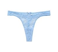 Tangas Mujer Algodon Tanga Sexy e Interesante de algodón para Mujer, Ropa Interior para niñas, Pantalones en T de Color sólido a la, de Encaje para Calzoncillos Mujer Algodon (Light Blue, M)