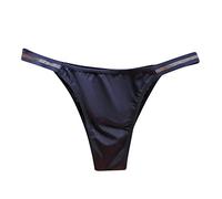 Tangas Mujer Bragas sexis sin costuras para mujer, bragas de cintura media de seda helada para levantar la cadera, sin sensación, bragas de algodón en la Tanga Mujer Sexy PequeñO Tangas (Dark Blue, M)