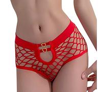 Tangas para mujer, sexy, malla de pesca, bragas para mujer, mini deporte, pantalones cortos, mallas para todas las estaciones, tanga de encaje para mujer, ropa interior sexy erótica, rojo, XL