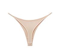 Tangas Sin Costuras Mujer Tangas sin Costuras para Mujer Ropa Interior Dama Cintura Tanga Tangas Color sólido Pack Bragas Conjuntos Ropa Interior Femenina (Khaki, L)