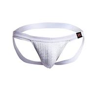 Tangas y tangas para hombre, ropa interior sexy y ropa de natación, pinzas para hombre, ropa interior ligera, bikini elegante con bolsa 3D, tiro bajo, lencería sexy, ropa interior atlética, blanco, XL