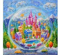 TangComplete Puzzle de 1000 piezas para adultos y niños, juego imposible, regalo de rompecabezas, rompecabezas inteligentes, rompecabezas coloridos, rompecabezas con diseño de castillo de cuento de