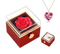 TangDouJM Regalos femeninos, rosas eternas reservadas para ella, regalos de cumpleaños, collares en forma de corazón, bodas, novias, navidad, San valentín, día de la madre