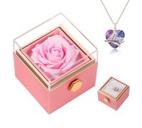 TangDouJM Regalos femeninos, rosas eternas reservadas para ella, regalos de cumpleaños, collares en forma de corazón, bodas, novias, navidad, San valentín, día de la madre